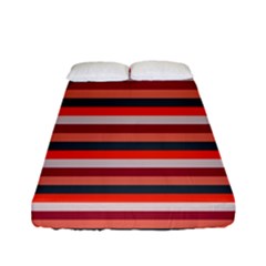 Stripey 13 Fitted Sheet (full/ Double Size) by anthromahe