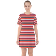 Stripey 13 Sixties Short Sleeve Mini Dress by anthromahe