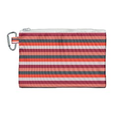 Stripey 13 Canvas Cosmetic Bag (large) by anthromahe