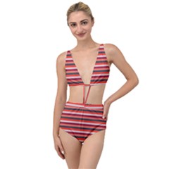 Stripey 13 Tied Up Two Piece Swimsuit by anthromahe