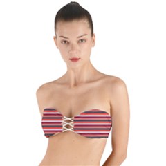 Stripey 13 Twist Bandeau Bikini Top by anthromahe