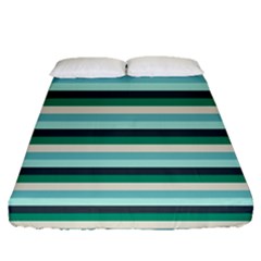 Stripey 14 Fitted Sheet (queen Size) by anthromahe