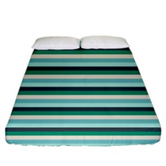 Stripey 14 Fitted Sheet (california King Size) by anthromahe