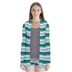 Stripey 14 Drape Collar Cardigan by anthromahe