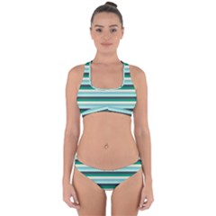 Stripey 14 Cross Back Hipster Bikini Set by anthromahe