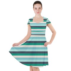 Stripey 14 Cap Sleeve Midi Dress by anthromahe