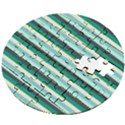 Stripey 14 Wooden Puzzle Round View2