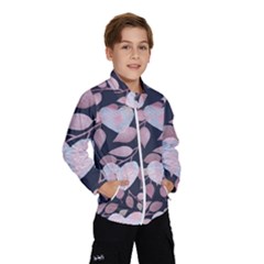 Navy Floral Hearts Kids  Windbreaker