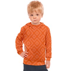 Orange Maze Kids  Hooded Pullover