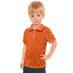 Orange Maze Kids  Polo Tee