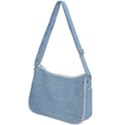 Lt Blue Stone Washed Denim Zip Up Shoulder Bag View2