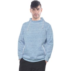 Lt Blue Stone Washed Denim Men s Pullover Hoodie