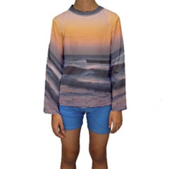 Seascape Sunset At Jericoacoara, Ceara, Brazil Kids  Long Sleeve Swimwear