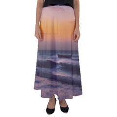 Seascape Sunset At Jericoacoara, Ceara, Brazil Flared Maxi Skirt by dflcprintsclothing