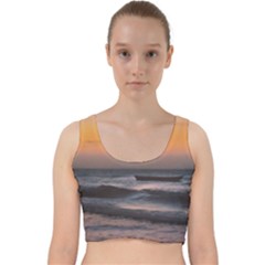 Seascape Sunset At Jericoacoara, Ceara, Brazil Velvet Racer Back Crop Top by dflcprintsclothing