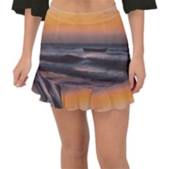 Seascape Sunset At Jericoacoara, Ceara, Brazil Fishtail Mini Chiffon Skirt by dflcprintsclothing