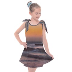 Seascape Sunset At Jericoacoara, Ceara, Brazil Kids  Tie Up Tunic Dress by dflcprintsclothing