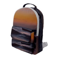 Seascape Sunset At Jericoacoara, Ceara, Brazil Flap Pocket Backpack (large)