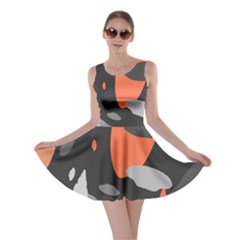 Pattern Formes Corail/noir Skater Dress by kcreatif