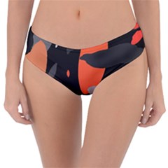 Pattern Formes Corail/noir Reversible Classic Bikini Bottoms by kcreatif