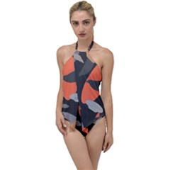 Pattern Formes Corail/noir Go With The Flow One Piece Swimsuit by kcreatif