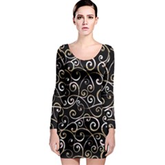 Swirly Gyrl Long Sleeve Bodycon Dress by mccallacoulture