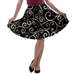 Swirly Gyrl A-line Skater Skirt by mccallacoulture