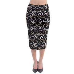 Swirly Gyrl Midi Pencil Skirt by mccallacoulture