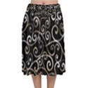 Swirly Gyrl Velvet Flared Midi Skirt View1