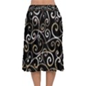 Swirly Gyrl Velvet Flared Midi Skirt View2