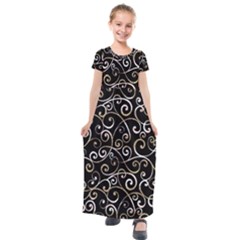 Swirly Gyrl Kids  Short Sleeve Maxi Dress by mccallacoulture