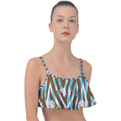 Floral Rivers Frill Bikini Top