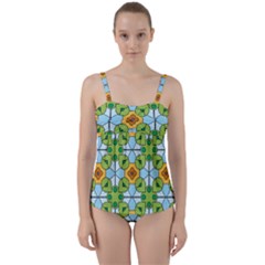 Df Artisano Vision Twist Front Tankini Set by deformigo