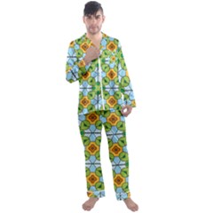 Df Artisano Vision Men s Satin Pajamas Long Pants Set by deformigo