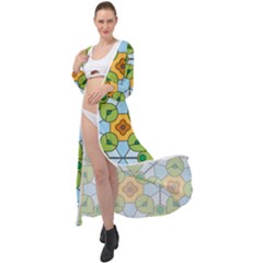 Df Artisano Vision Maxi Chiffon Beach Wrap by deformigo