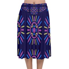 Df Kaysie Rainolds Velvet Flared Midi Skirt by deformigo