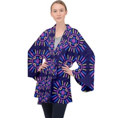 Df Kaysie Rainolds Long Sleeve Velvet Kimono  by deformigo