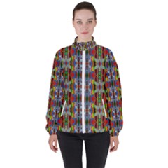 Abstract-r-3 Women s High Neck Windbreaker by ArtworkByPatrick