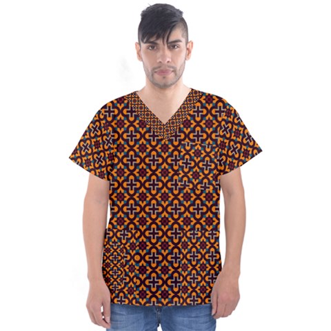 Df Luciano Rodman Men s V-neck Scrub Top by deformigo