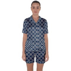 Df Dulcineea Savini Satin Short Sleeve Pyjamas Set by deformigo