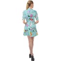 Birds And Flowers Belted Shirt Dress View2