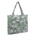 Green And White Textured Botanical Motif Manipulated Photo Medium Tote Bag View2