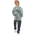 Green And White Textured Botanical Motif Manipulated Photo Kids  Hooded Pullover View2