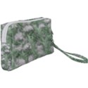 Green And White Textured Botanical Motif Manipulated Photo Wristlet Pouch Bag (Small) View2