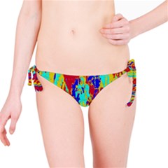 Multicolored Vibran Abstract Textre Print Bikini Bottom by dflcprintsclothing