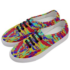 Multicolored Vibran Abstract Textre Print Women s Classic Low Top Sneakers