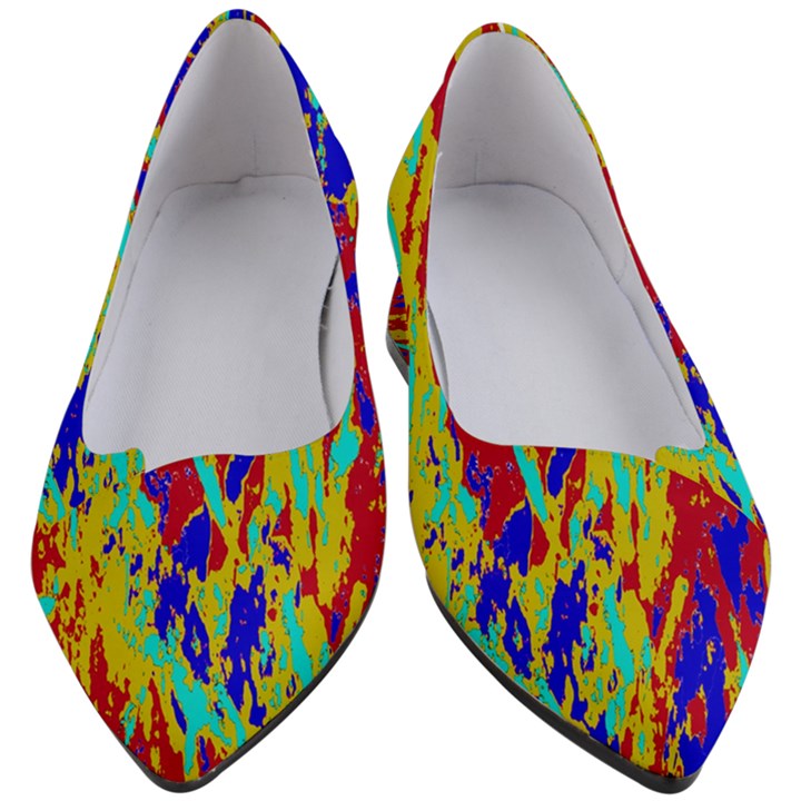 Multicolored Vibran Abstract Textre Print Women s Block Heels 