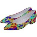 Multicolored Vibran Abstract Textre Print Women s Block Heels  View2