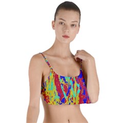 Multicolored Vibran Abstract Textre Print Layered Top Bikini Top  by dflcprintsclothing