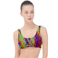 Multicolored Vibran Abstract Textre Print The Little Details Bikini Top by dflcprintsclothing